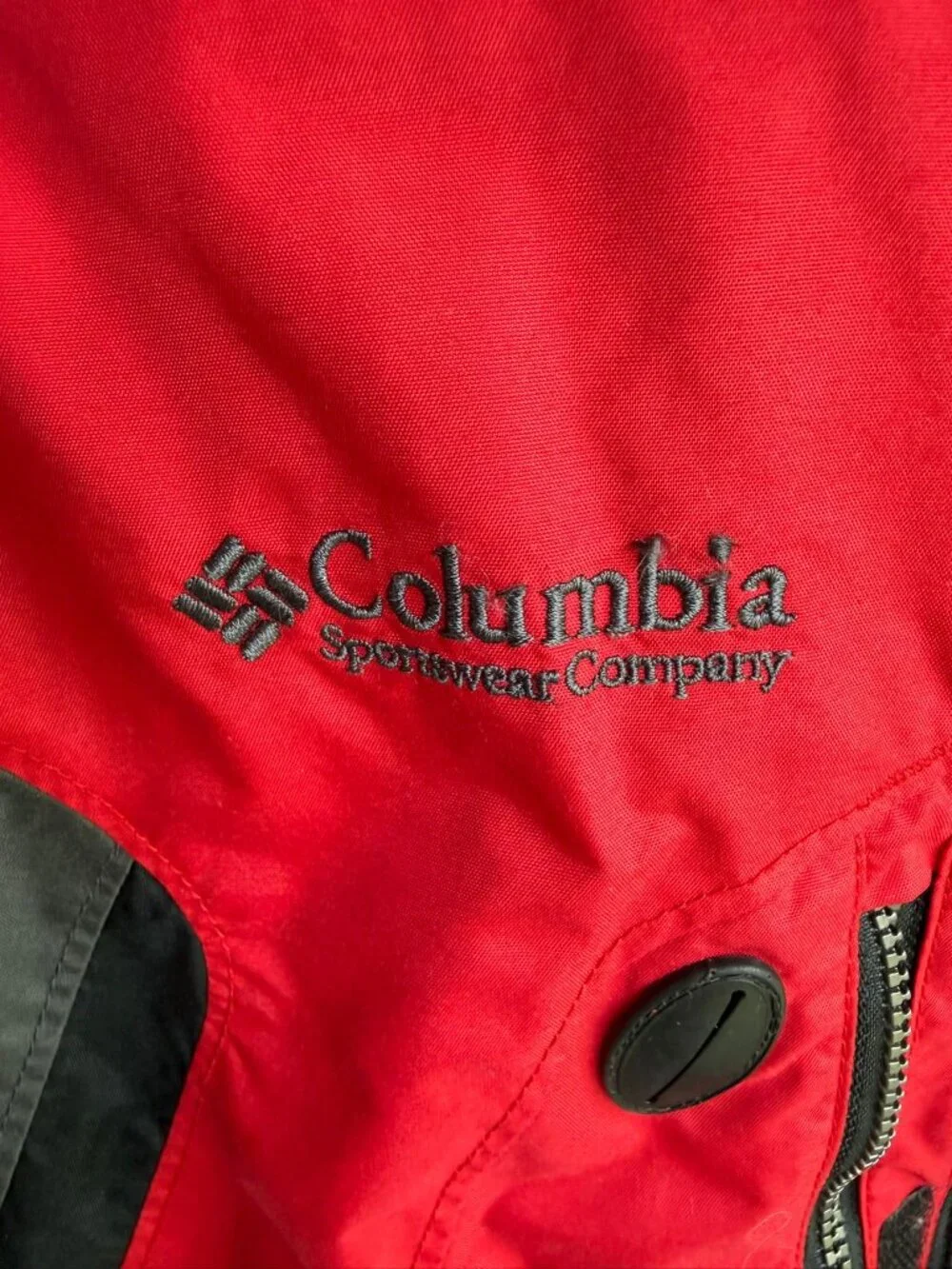 Columbia Youth 10/12 Red Black Jacket Fleece Lined Winter Coat